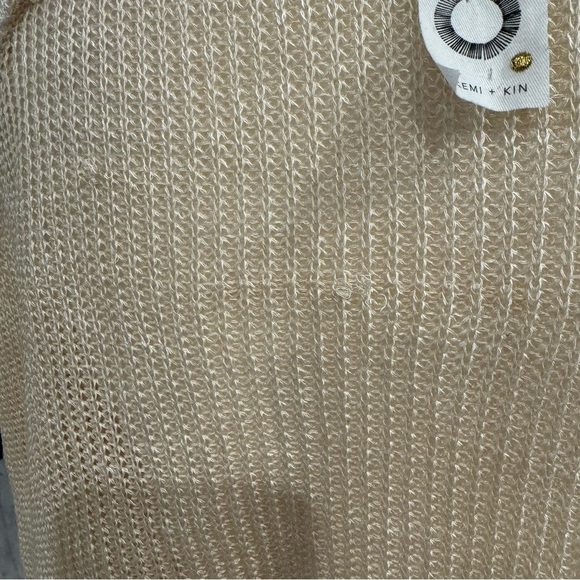 Anthropologie Akemi + Kin Lightweight‎ Cream Off White Ecru Boho Cardigan OSFM - Picture 9 of 9